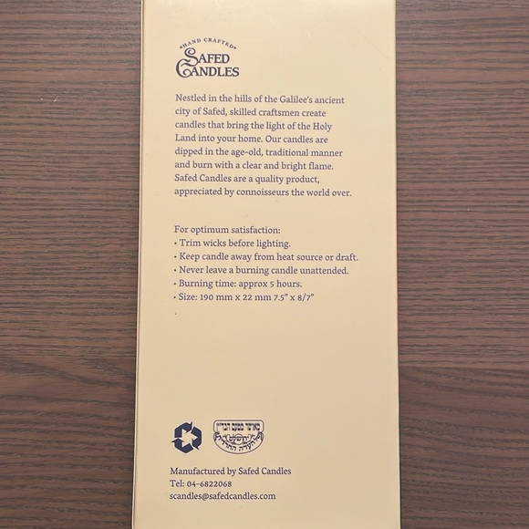 New in box. Safed Candles. Two beautiful multicoloured candles. Hand crafted. - Picture 8 of 9